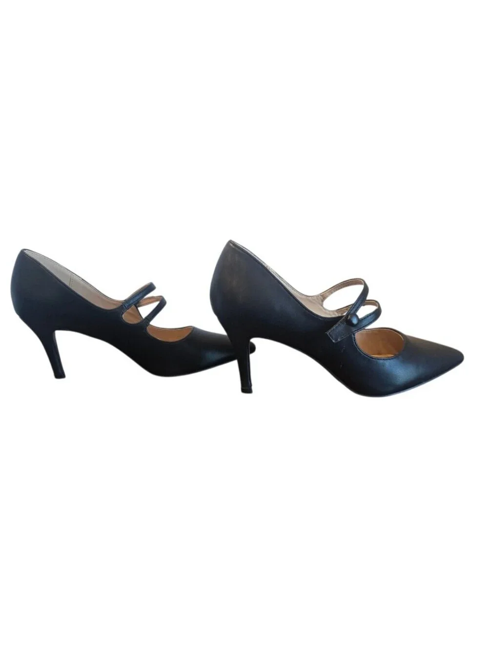 Journee Collection Sidney Black Faux Leather Mary Jane Pump 6.5